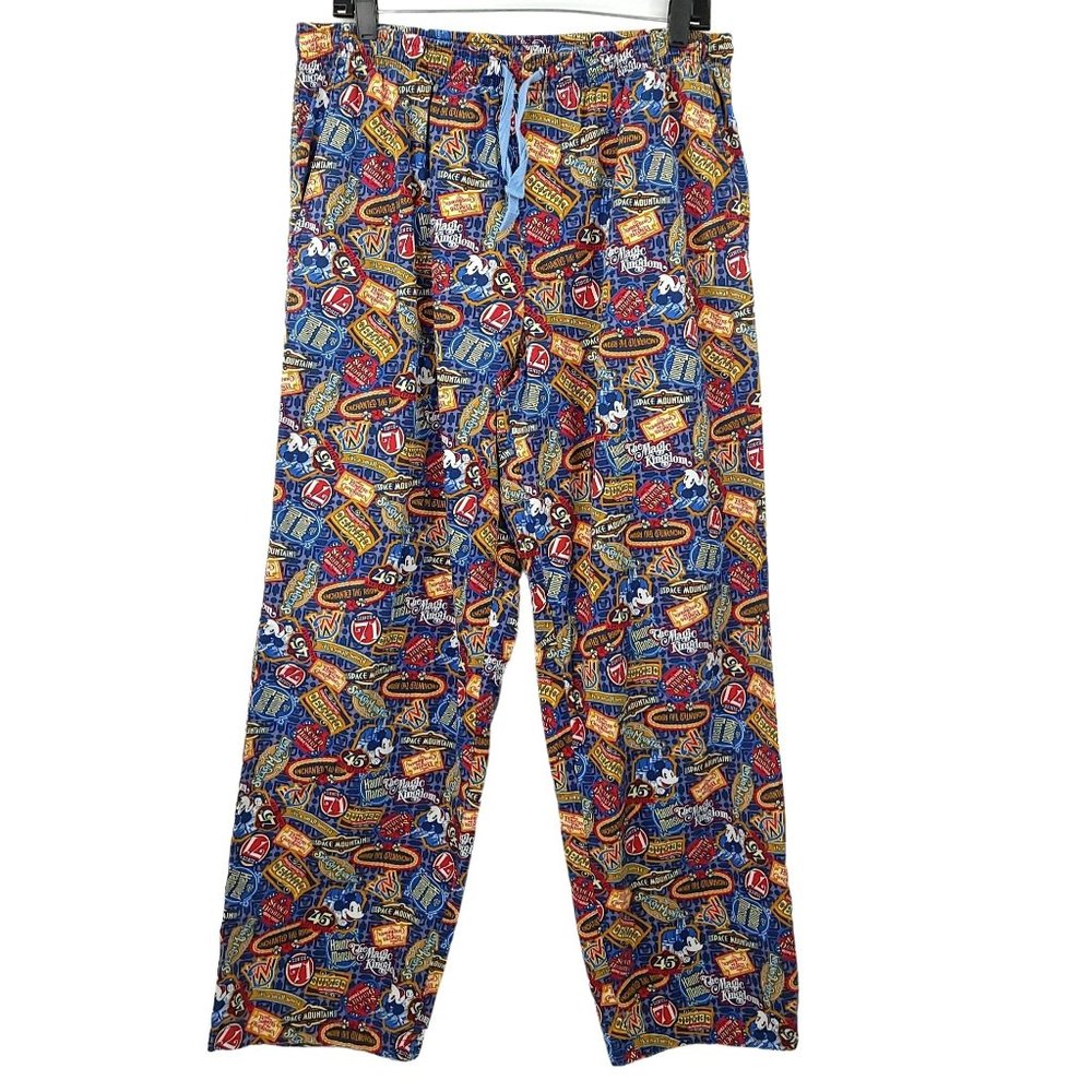 Disney Parks 45th Anniversary Disney World Lounge Pants Men L Drawstring Pajamas